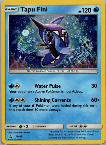 Tapu Fini - SM92 Holo Promo Sun & Moon Promo Pokemon NM-