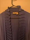 CHICO'S TRAVERLERS Jacket blazer size 2 ( L 12 ) bright blue LK NU — photo 7