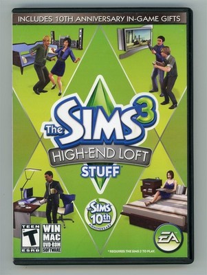 The Sims 3: High-End Loft Stuff (Windows/Mac, 2010) TESTED Resurfaced w/Key