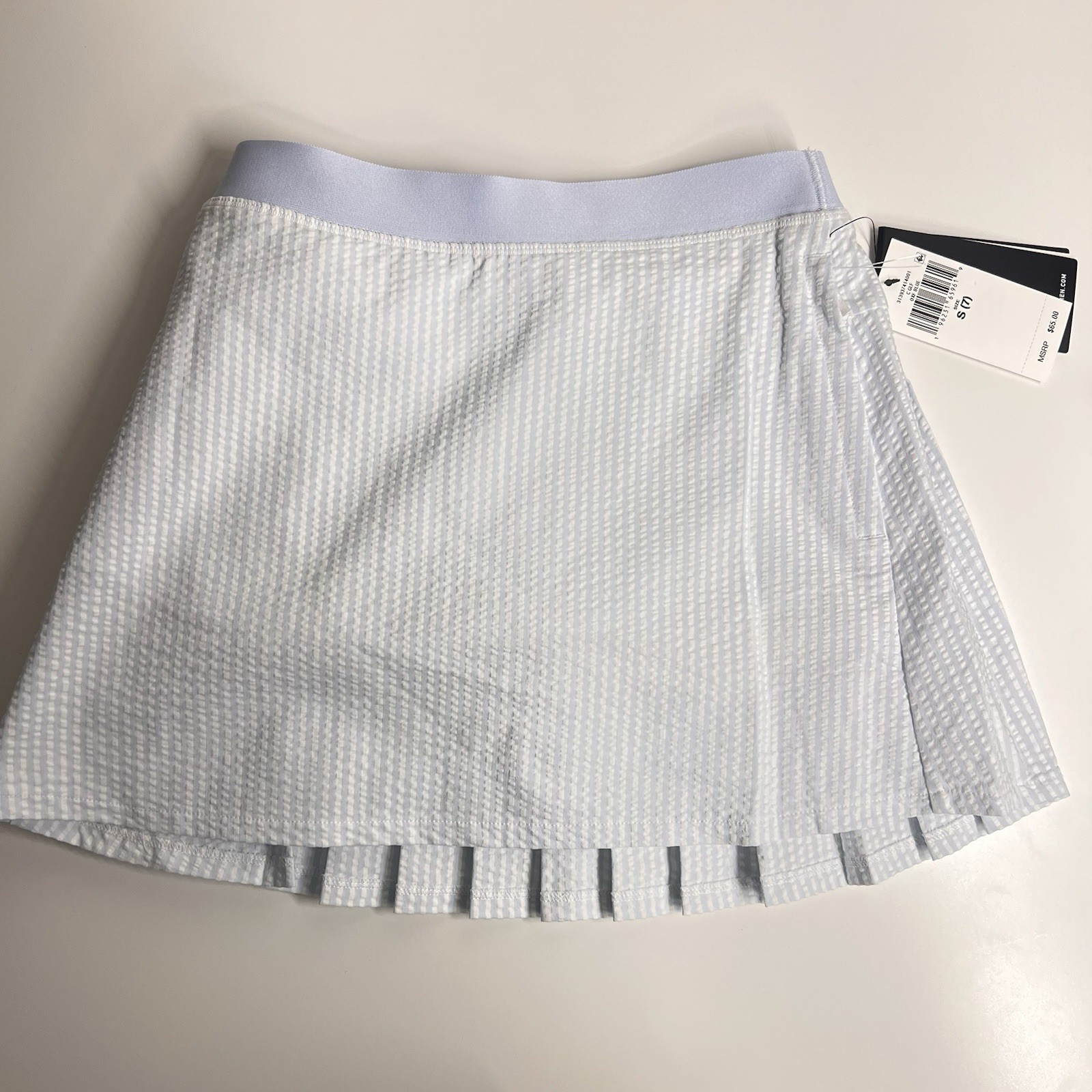 Skirt Size 7 Nwt Blue Stripe Skort W/ Pocket