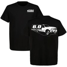 60 Powerstroke Ford T-shirt Vintage Ford Trucks Mens Cotton Short Sleeve Car Gr