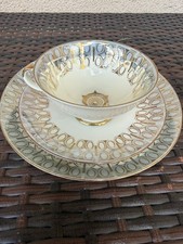 Vintage 1950S Bavaria Teacup Saucer And Plate Trio Tea Set