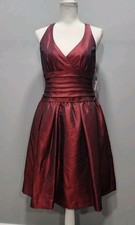 Jones Wear Dress Women's Lined Ruffle Waisted Red Formal/Evening/Bridesmaid 6