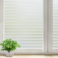Fensterfolie Streifen Sichtschutzfolie Blickdicht Milchglasfolie Bad 44.5X200