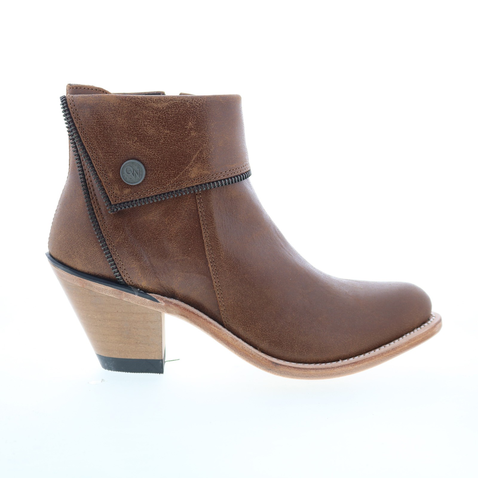 Женские коричневые кожаные сапоги в стиле вестерн с кожаным верхом Jama Old West 18160