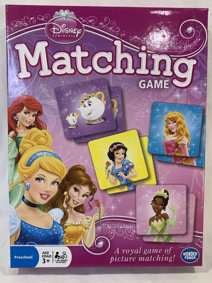 Disney Princess Memory Matching Game 2014 Wonder Forge NEW SEALED BOX - Image 2 of 4