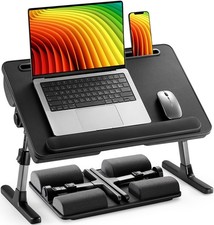 HUANUO Laptop Bed Desk, Tray Computer Lap Desk for Couch Black