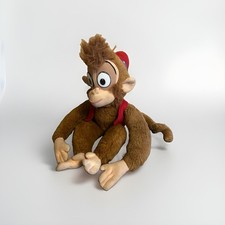 Vintage Disney Aladdin Abu Monkey Plush Stuffed Toy 1992 Mattel Red Vest 16"