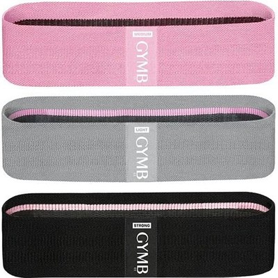 Gymbee Resistance Bands for Working Out - Exercise to Black, Grey, Pink 