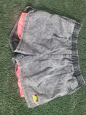Retro 90's Neon Lined Acid Wash Nike Basketball Shorts