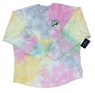 COMIC-CON San Diego Tie Dye Rainbow Crewneck SDCC Spirit Jersey NWT Mens LARGE L