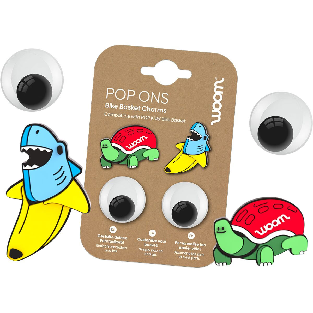 Woom POP Ons Bike Basket Charms Tropical Fun Starter Set 4 Charms 4390₽