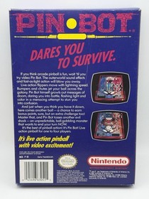 Pin Bot Game (Nintendo NES System 1990) Original NES Complete in Box - CIB