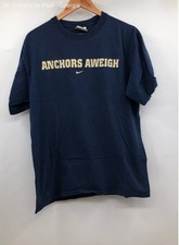 Nike Blue Navy Anchors Aweigh SS Y2K NCAA Football Shirt - Size M