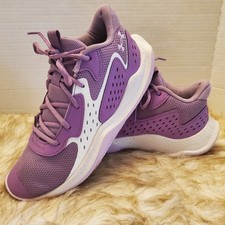 Girls Under Armour Sz 7Y Basketball Shoes Provence Purple / White