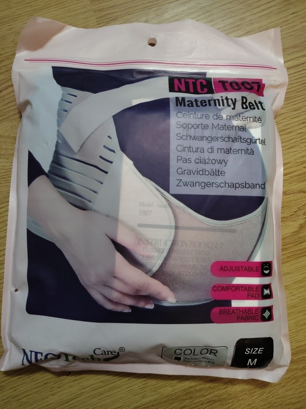  Neo Tech Care NTC T007 Maternity Belt Black Size MEDIUM Pregnancy Belly Belt