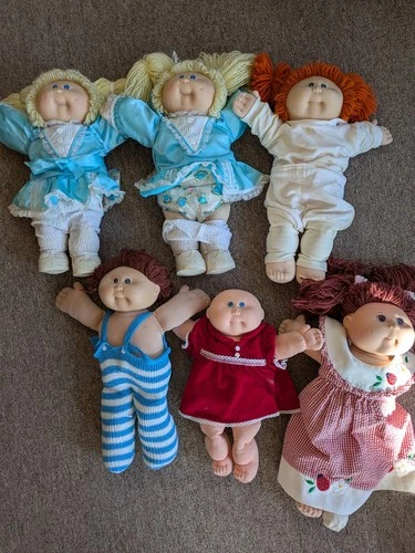 TLC Cabbage Patch Kids Dolls Lot Of 6 Vintage