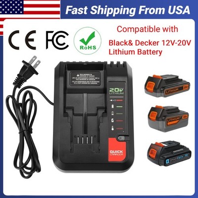 Charger Replacement for Black & Decker 12V 20V Lithium Battery Drill Charger