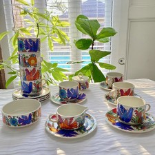 Vibrant Villeroy and Boch Acapulco Mexico Cups Plates Creamer Sugar/soup Bowl