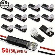 Pcs Double-Wire Plug-in Connector, Cable Clamp Locking Buckle, AWG 18-22