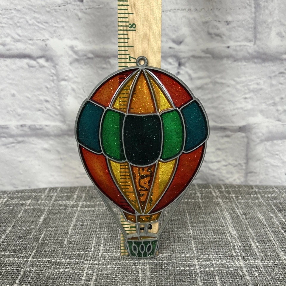 Globo de aire caliente atrapasoles vintage con marco de metal conjunto de 4 retro vuelo 7" Foto 4 de 4