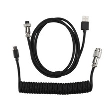 Usb Keyboard Cable Black Coiled Keyboard Usb Type C Cable DIY Aviation Plug6953