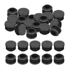 3/4" Plastic Tubing End Caps, 40Pcs Round Hole Plug Insert, Black