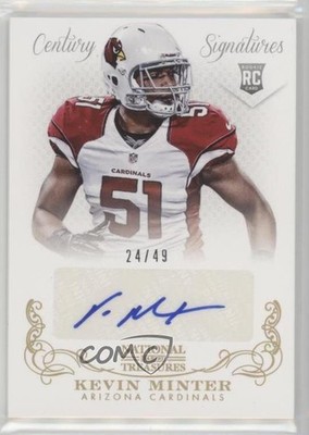 2013 National Treasures Century Gold 24/49 Kevin Minter #298 Rookie Auto RC 0v1