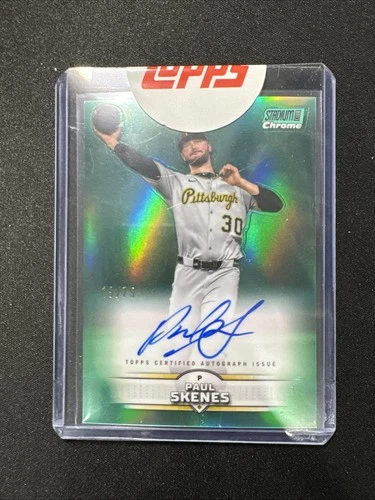 1st Paul Skenes 2025 Topps Stadium Club Chrome Turquoise ON CARD AUTO /75 SSP