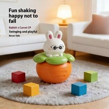 Crafts Rabbit Carrot Tumbler Doll Rabbit Tumbler Toy  Children Girls Boys