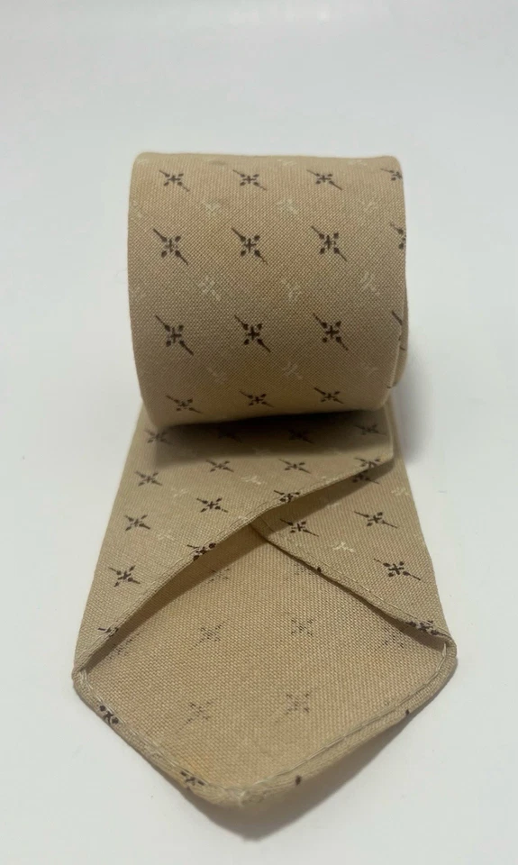 Corbata de cuello para hombre PALM BEACH de "BEAU BRUMMEL" vintage de principios de los 50 - bronceada 4 pliegues Foto 3 de 4