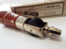 VINTAGE LEATHER TOOL LOCK STITCH SEWING AWL IN BOX & INSTRUCTIONS - C A MYERS CO