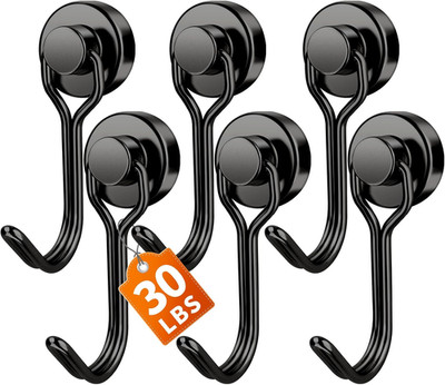 Magnetic Hooks 30lbs Heavy Duty Swivel Hooks for Cruise Cabin Fridge Kitchen 6pc