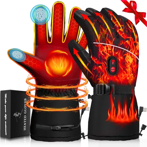 Guantes tΓ©rmicos para hombre mujer, guantes cΓ‘lidos elΓ©ctricos con pantalla tΓ‘ctil tΓ©rmica para Arthr...-