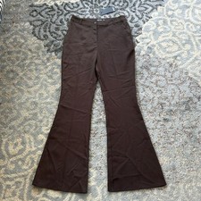 Nasty Gal Tailored High Waisted Flare Pants Chocolate 10