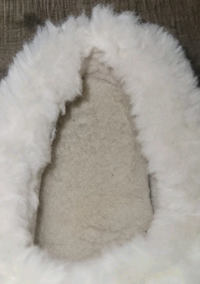 Chinelos Tory Burch Coley tamanho 5 camurça marrom Shearling Sherpa - Imagem 4 de 4