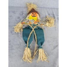 Cute Jack O Lantern Scarecrow Doll On Swing Halloween Decoration Fall Autumn