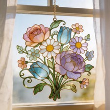 Mothers Day Flower Suncatcher Acrylic Window Decor Gift