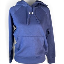 Under Armour Rival Fleece Hoodie NWT Womens XS Navy Blue Long Sleeve Sweatshirt