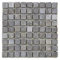 Divero 11 Fliesenmatten Mosaikfliese Marmor Naturstein Grau 29 X 29 Cm