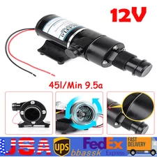 12V RV Waste Pump Macerator Pump For Marine Trailer Toilet Sewer Self Priming US