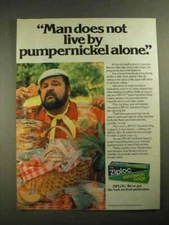 1987 Ziploc Sandwich Bags Ad - Dom DeLuise - Does Not Live By Pumpernickel Alone
