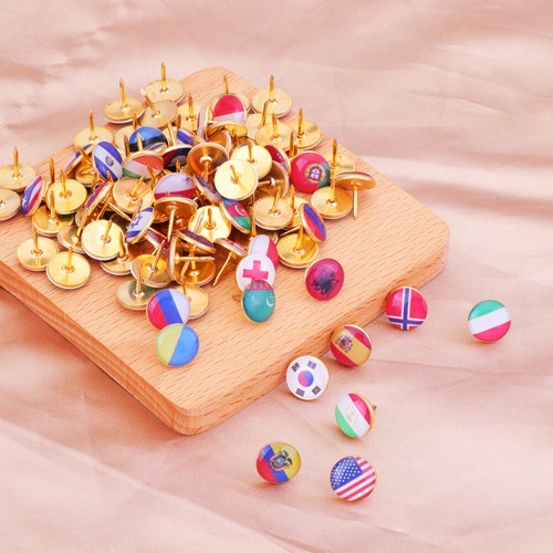 National Flag Push Pins for Travel Map and Office Decor-XL - Picture 3 of 12