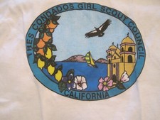 1990s GIRL SCOUTS Tres Condados Legacy Council Logo T-Shirt/Youth S 6-8/NEW