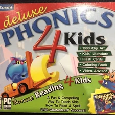 Cosmi Deluxe Phonics 4 Kids Software Windows PC New and Factory Sealed 