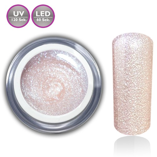 Farbgel Glitter Hell-Rosa Searose Glitzer Glittergel LED UV-Gel French Nail Art - Bild 1 von 5