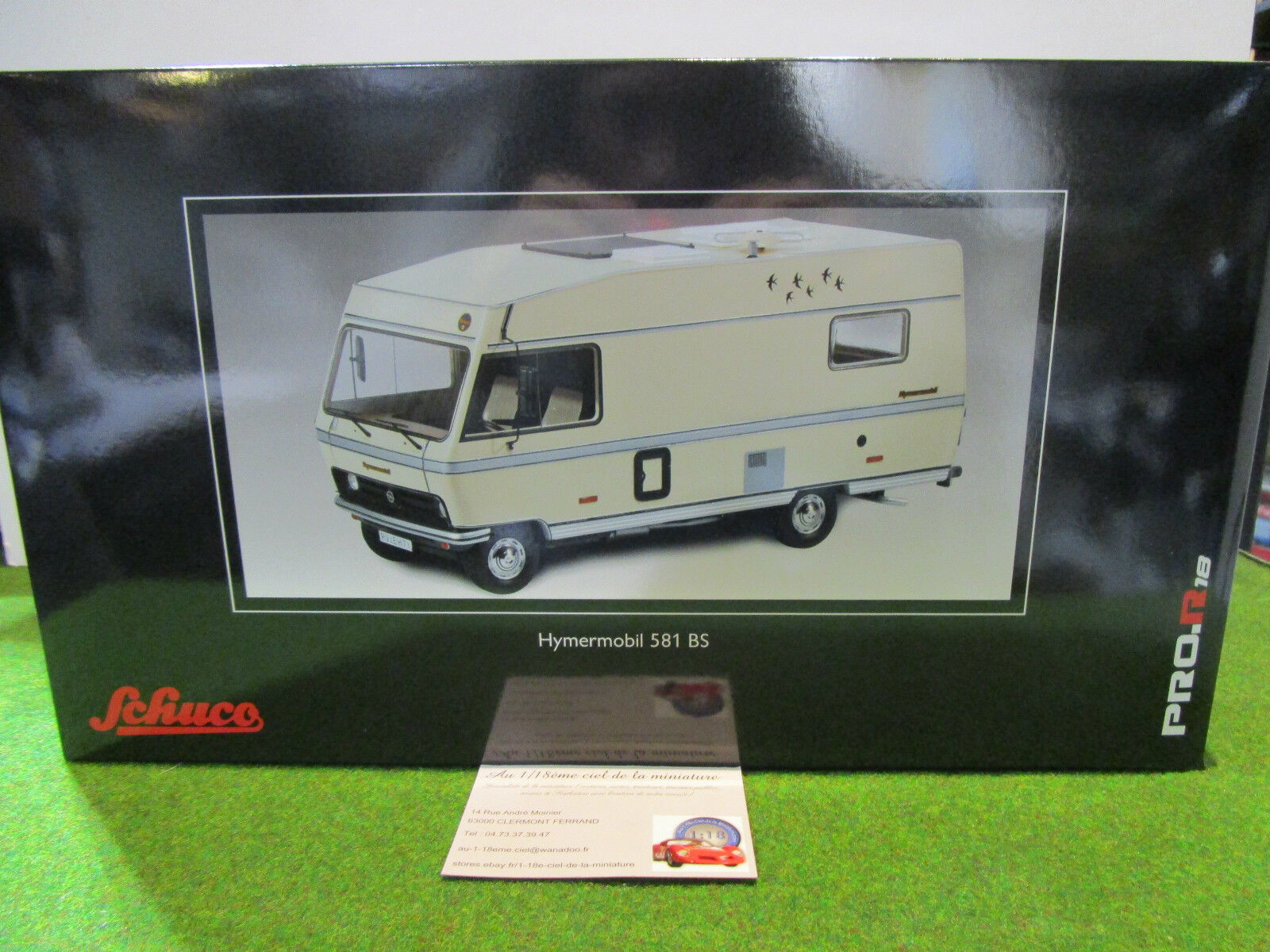 OPEL HYMERMOBIL 581 BS 1/18 SCHUCO 450007900 voiture miniature camping car coll. - Photo 5/5