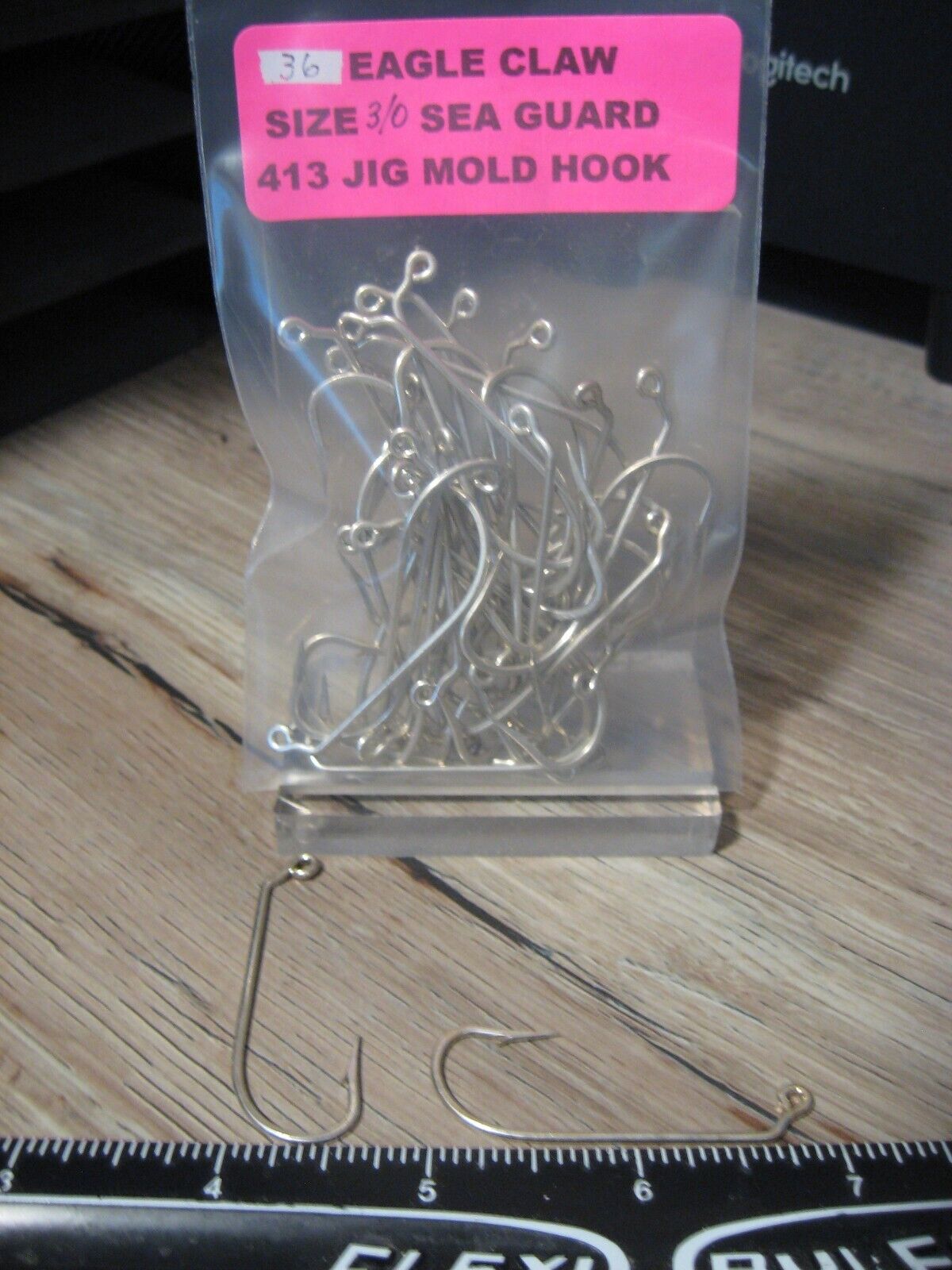 36 Eagle Claw Size 3/0 Sea Guard 413 O'shaughnessy 60° Jig Mold Fish Hooks  - Pioneer Recycling Services