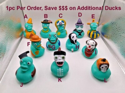 Glow Halloween Spooky Style Rubber Duckies Ducks -  Jeep Ducking - US Shipper