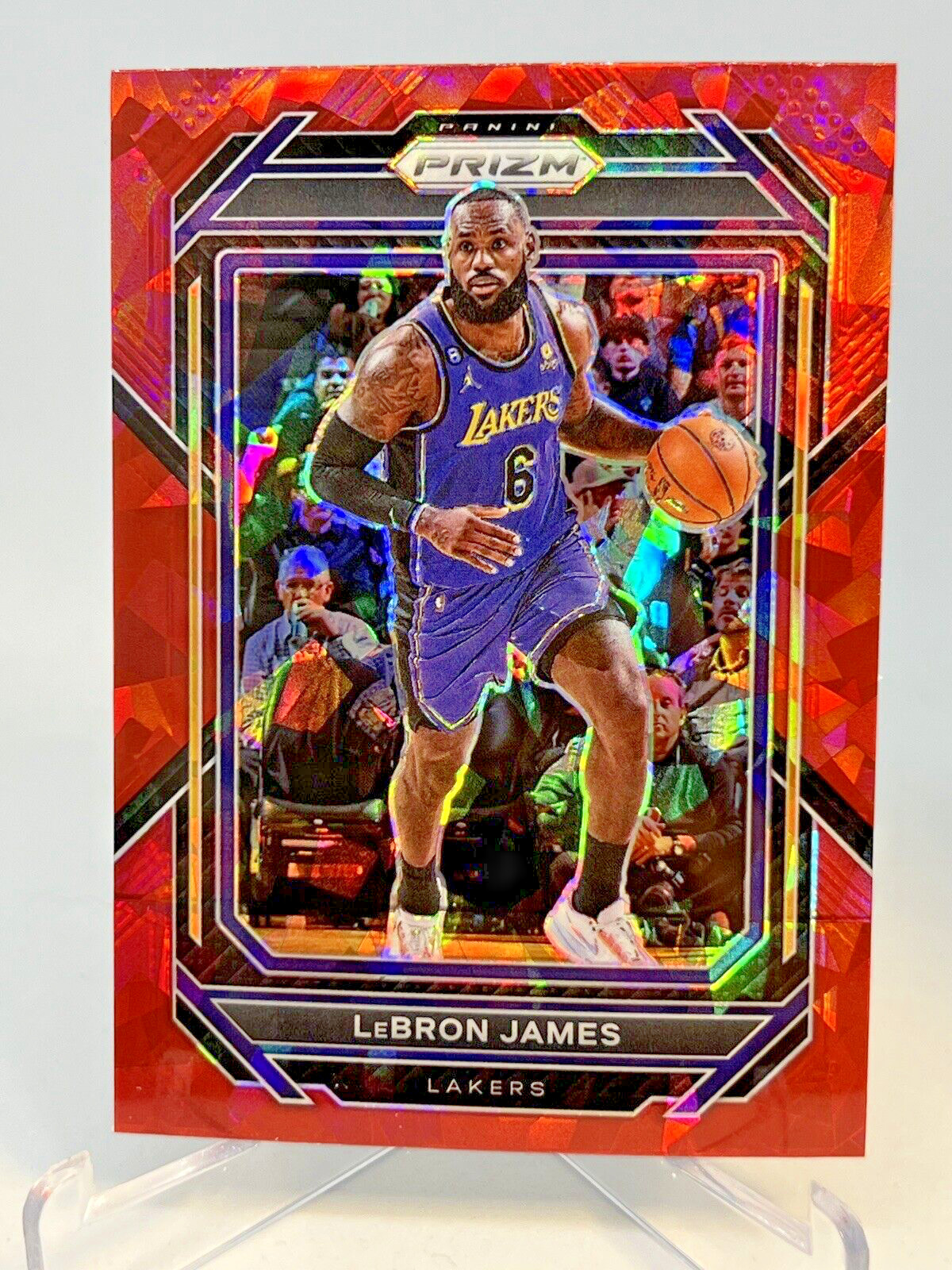 2022-23 Panini Prizm Red Ice Prizm LeBron James #134
